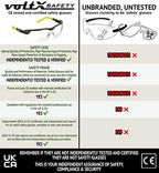 voltX GT ADJUSTABLE Bifocal Reading Safety Glasses (Clear Lens +1.5) ANSI Z87.1+ & CE EN166FT, Anti fog coated UV400 Lens, Tilt & length adjustable earstems, clip on safety cord