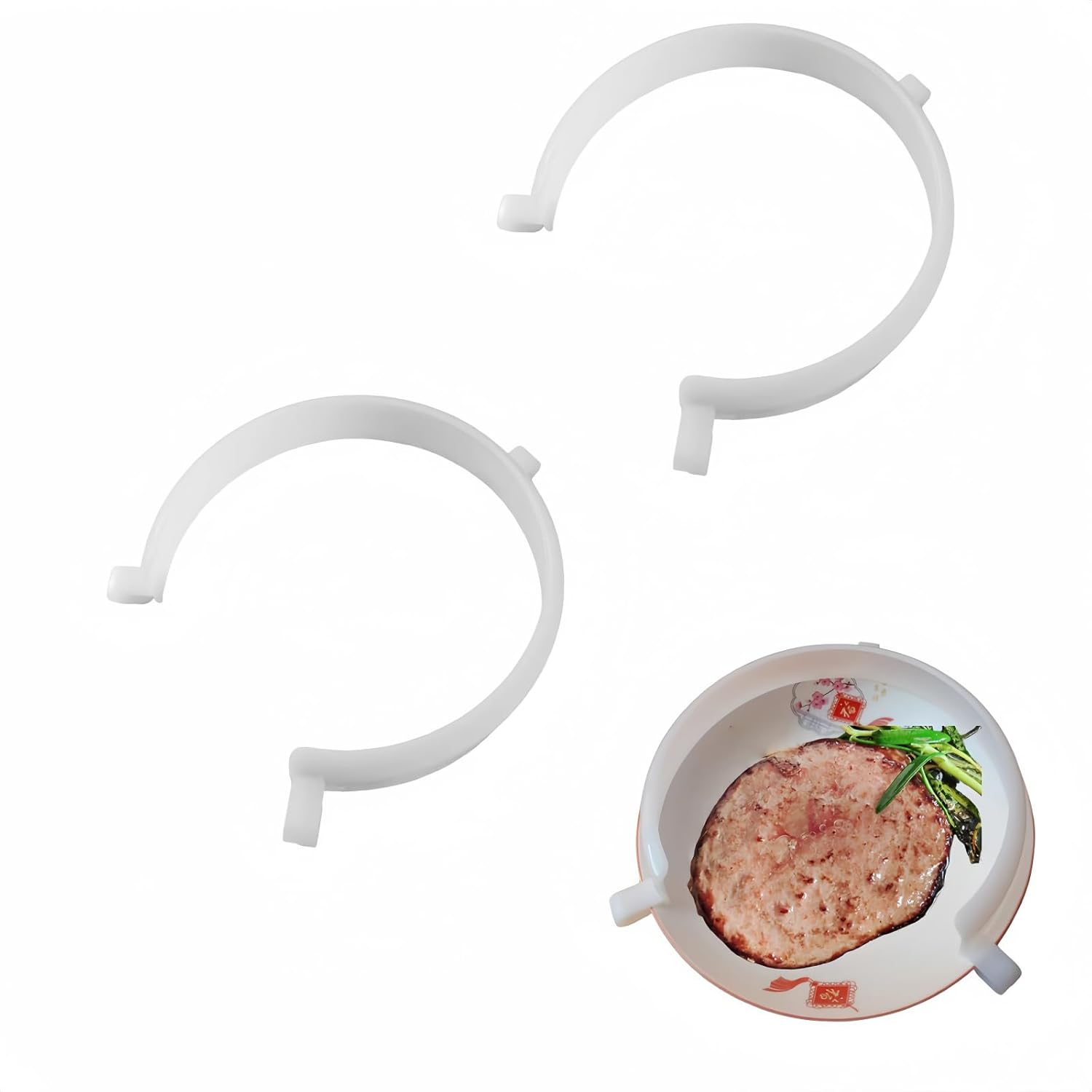 2 Pcs Plate Guards,Spill-Proof Adaptive Dining Aid,One Handed Adaptive Equipment for Elderly, Disabled,Fits Most 9" to 12" Plates