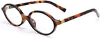 Vintage 90s Oval Blue Light Blocking Glasses - Unisex Retro Oval Frame Eyewear for Women & Men, Zero Power Blue Light Glasses for Computer & Screen Use