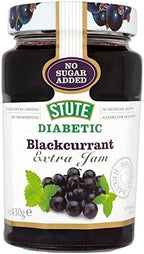 Stute No Added Sugar Diabetic Blackcurrant Jam (430g) - Pack of 2