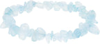 Natural Chip Stone Bracelet 1Pcs Summer Beach Irregular Crystal Gemstone Gravel Beads Stretch Bracelet for Women Men Daily Wear