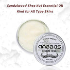 Anbbas 150g Shaving Cream Body Cream for Men Women Wet Shave Latheing,Sensitive Skin,Sandalwood Shea Nut Essential Oil