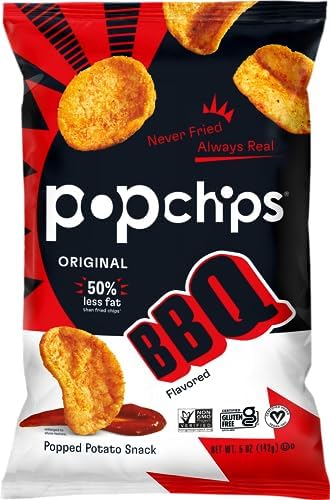 Popchips BBQ Popped Potato Chips, 5 Ounce - 12 per case.