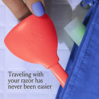 Billie 5-Blade Women’s Razor Travel Case - Coral (Pack of 2)