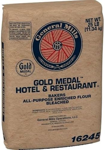 Gold MedalTM Hotel & Restaurant Bakers All-Purpose Flour Bleached Enriched Malted 25 lb