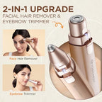 VG VOGCREST Rechargeable Facial Hair Remover for Women: 2 in 1 Electric Facial Body Hair Remover