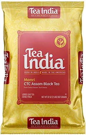 Tea India CTC Assam Loose Leaf Black Tea Strong, Full-Bodied Flavorful Blend Of Premium Black Tea Made with Natural Ingredients Traditional Indian Tea Caffeinated Iced Tea Breakfast Tea (32 Ounce)
