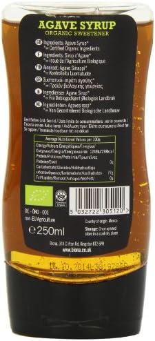 Biona Organic Squeezy Agave Syrup Light 250 ml (Pack of 3)