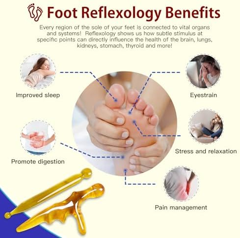 Reflexology Foot Socks with Triangular Acupressure Massage Tool Set - Plantar Fasciitis Relief for Heel Pain, 2026 Gift Package Joint Massager