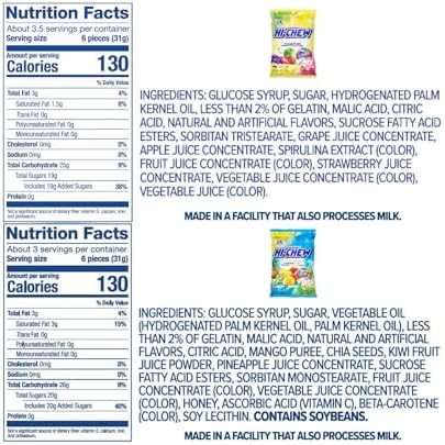 HI-CHEW Easter Candy Variety Mix, Pack of 6 Bags - 17 Flavor Assort Sweet and Sour Chewy, Unique Fun Soft - Immensely Juicy Fruity Candy Flavors - Individually Wrapped for Sharing