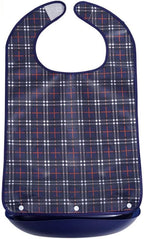Adult Bibs (3 pcs), Adjustable Reusable Bibs for Adult Eating, Waterproof Bibs for Adults Eating Clothing Protectors with Crumb Catcher,Purple