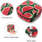 Sanitary Napkin Storage Bag for Women Cute, Feminine Menstruation Pad Holder for Period, Portable Zipper Menstrual Pad Bags Watermelon