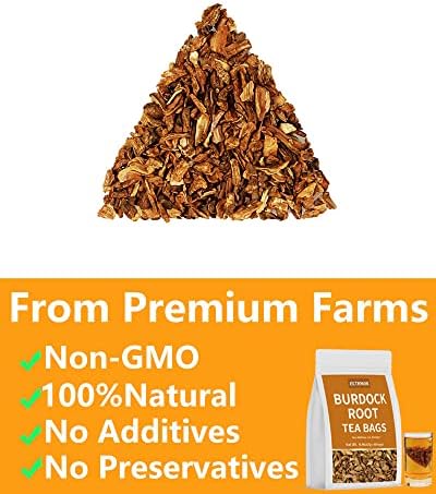 Premium Burdock Root Tea Bags,60 Tea Bags/6.4Oz.100% Natural Burdock Tea,No Additives,Caffeine Free.