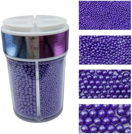 EPHVODI Sprinkles for Cake Decorating, Purple Pearl Sugar Sprinkles for Cupcake Toppers Wedding Party Halloween Christmas Supplies, 4 Sizes Sprinkle Mix