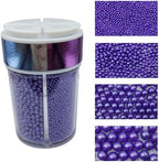EPHVODI Sprinkles for Cake Decorating, Purple Pearl Sugar Sprinkles for Cupcake Toppers Wedding Party Halloween Christmas Supplies, 4 Sizes Sprinkle Mix