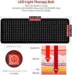 LOVTRAVEL New 360pcs LED 660nm Red Light Therapy Pad and 850nm Near Infrared Light Therapy Devices Mat Large Pads Wearable Wrap for Pain