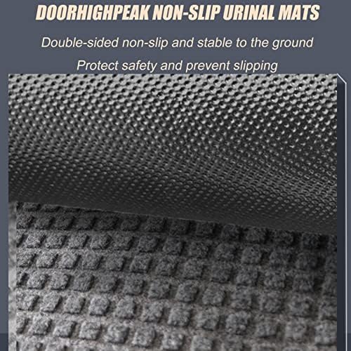 2 Pcs Urinal Mats Bathroom Floor Protector, Non-Slip Water Absorption Deodorization Floor Urine Mats for Men's Restrooms, Reusable/Washable Urinal Floor Pads Rug, Durable Urinal Pee Pad