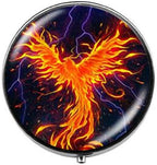Beautiful Fire Phoenix Pill Box - Charm Pill Box - Glass Candy Box Glass Art Photo Jewelry Birthday Festival Gift Beautiful Gift