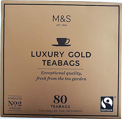 Marks and Spencer - Luxury Gold 80 Teabags 250g (1 Pack) - USA Stock