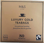 Marks and Spencer - Luxury Gold 80 Teabags 250g (1 Pack) - USA Stock