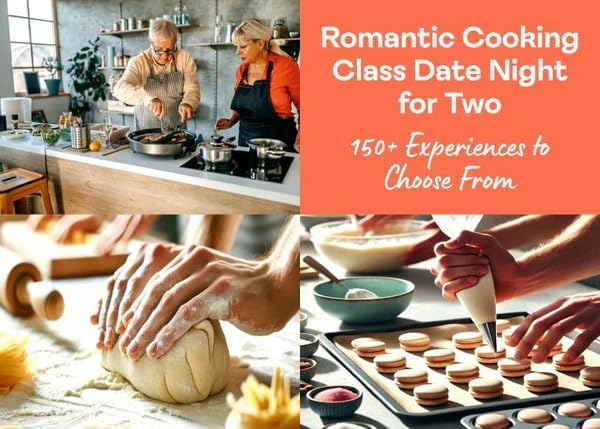 Nationwide Cooking Classes Gift Experience for Two - Giftory Gourmet Cooking Experiences Nationwide - 150+ Culinary Classes - Romantic Gift for Couples, Food Lovers - No Expiration