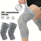 Breathable Knee Support Sleeves Pair for Sports Running Cycling Workout Flexible Compression Knee Braces for Men Women