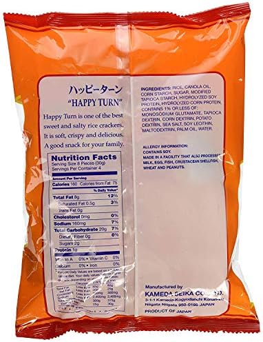 Kameda Happy Turn Rice Crackers 4.2oz (6 Pack)