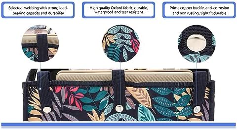 Walker Bags,Rollator Storage Bag Under Seat,Walker Accessories for Folding Walker, Accessories Bags for Seniors,Walker Underseat Replacement Medical Basket(Flower,Medium)