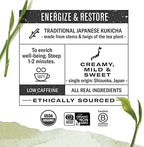 Numi Organic Kukicha Japanese Green Tea, 48 Green Tea Bags, Roasted Japanese Twig Tea, Caffeinated