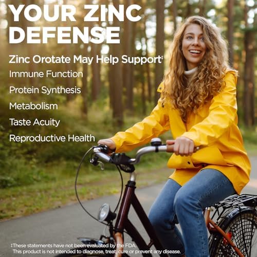 KAL Zinc Orotate 30mg, Sustained Release, Chelated Zinc Tablets, Immune Support Supplement, Protein Synthesis, Metabolism, Energy Support, Vegan, Gluten Free, 60-Day Guarantee, 90 Servings, 90 Tablets
