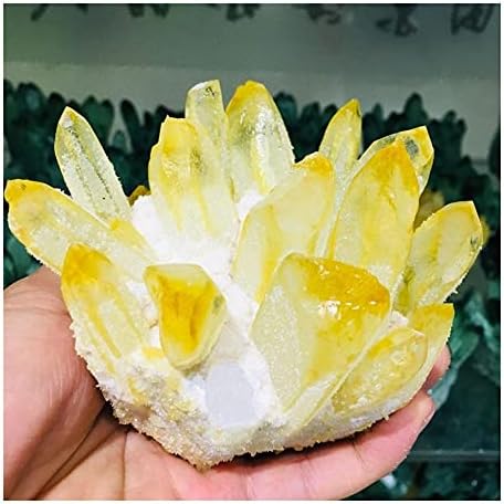 Health & Household Natural Beatiful Yellow Tibetan Quartz Crystal Cluster Specimen