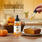 Dolce Flav Natural Pumpkin Spice Extract – 2 Ounce Oil-Soluble Kosher, Sugar-Free, Concentrated Warm Pumpkin Spice Flavoring for Baking, Smoothies & Desserts, Includes Measured Dropper