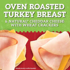 Hillshire Farm Oven Roasted Turkey Breast, Natural Cheddar Cheese And Wheat Crackers, 2.76 Oz