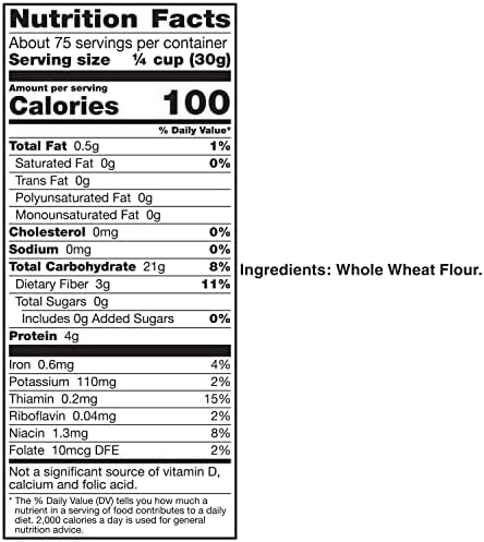 Gold Medal Premium Quality All Natural Whole Wheat Flour, 5 lb
