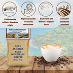 JamaicanCoffeeClub Blue Mountain Whole Bean Coffee, WB 16oz 100% Jamaican Beans, Premium Roast, Bold Smooth Taste, Freshly Packed Coffee from Jamaica, Rich Aroma Gourmet Blend