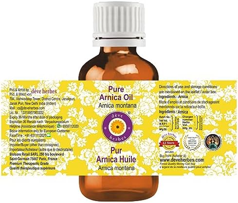 Deve Herbes Arnica Oil (Arnica montana) | Infused | Pure | Non-Sticky | Lightweight | For Facial Care | Men & Women | 50ml (1.69 oz)
