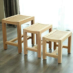 Shower Bench, Wood Heavy Duty Bath Chair Tool Free Anti-Slip Bathtub Seat Bench Stool Lightweight and Durable for Elderly, Senior, Handicap, Disabled Bathtub Shower (Size : 42×28×4