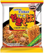 [SAPPORO ICHIBAN] Yakisoba, No.1 Tasting Instant Japanese Fried Noodles, Delicious Chow Mein (3.6 Oz. x 24 packs) | 24 Pack Case