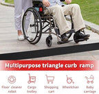Threshold Ramps for Doorways, Self-Adhesive Rubber Ramps for Door Threshold Rubber Door Threshold Ramp for Wheelchair Scooter Stroller Sweeping Robot, 3000Lbs Capacity(0.6" Rise-3.3'L)