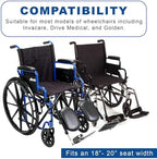 AlveyTech Gray Wheelchair Tray Table with Cup Holder - Lap Desk for 18" - 20" Wide Seat Medical Wheelchairs or Transport Chairs - ABS Plastic Construction - for Adults & Kids