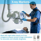X-ray Markers with Lead Letters "L" & "R", 100Pcs Each, Small Rectangle Radiology Markers, Darkroom Supplies for Radiologists Nurses Doctors Orthopedic Students