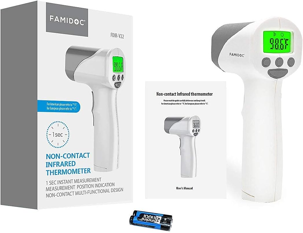 Medical Grade Heavy Duty Touchless Infrared Forehead Thermometer, for Adults & Baby Thermometer Gun, Instant Results