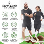 Earth Circle Organics Refined Coconut Oil - Ultra Premium Steam Refined, Keto & Paleo Friendly, Zero Coconut taste or smell - For Skin & Hair Care, Cooking, Deep Frying, Baking & More - Bulk 1 Gallon