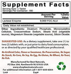 Best Naturals Lactose Intolerance Relief Tablets with Natural Lactase Enzyme, Fast Acting High Potency Lactase, 9000 FCC ALU, 180 Count
