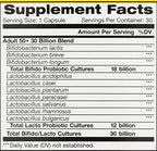 Renew Life Probiotic Adult 50 Plus Probiotic Capsules, Daily Supplement Supports Urinary, Digestive and Immune Health, L. Rhamnosus GG, Dairy, Soy and gluten-free, 30 Billion CFU, 30 Count