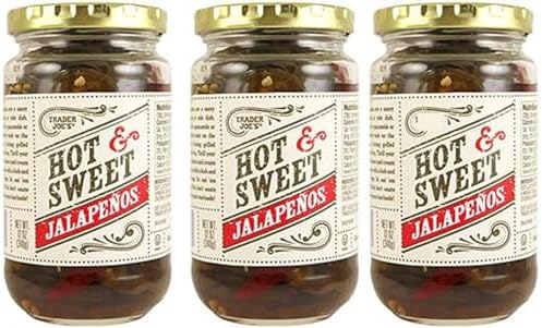 Trader J's Hot & Sweet Jalapenos 12 oz (Pack of 3)