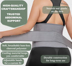 Abdominal Binder Post Surgery - Postpartum Belly Band Wrap | Post C Section Belly Binder Recovery Belt | Stomach Compression Hernia Belt For Men or Women After Pregnancy, Hysterectomy (Small/Medium)