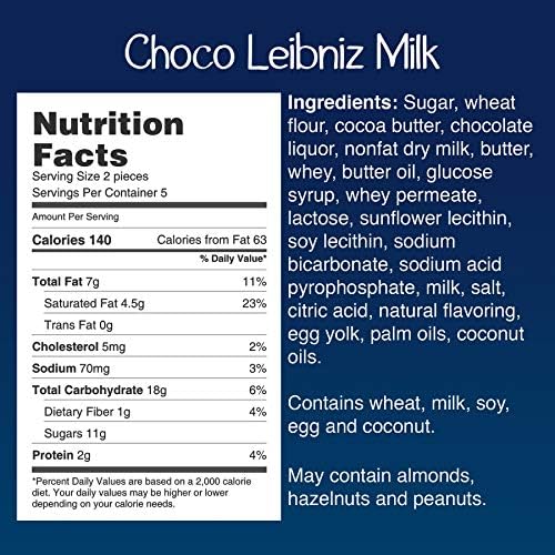 Bahlsen Choco Leibniz Milk Chocolate, 125g