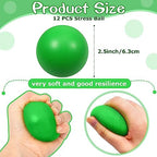kymqlyw24 Pcs Green Foam Stress Ball Squeeze Stress Relief Balls for Kids and Adults Hand Exercise Sensory Relief Toys for Anxiety ADHD Autism （Green）