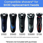 SH30 Replacement Heads for Philips Norelco Electric Shaver Series 1000, 2000, 3000 and S738 with Durable Sharp Blade, 9-pc Pack